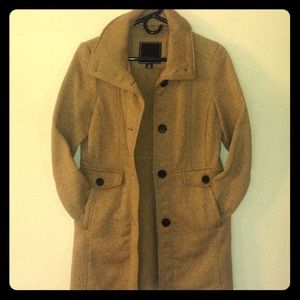 Tan knit fabric coat